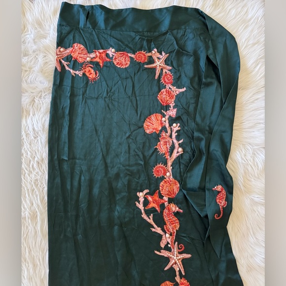 Clio Peppiatt The Vanguard Mermaid Embellished Printed Voile Maxi Wrap Skirt XL - Picture 4 of 7